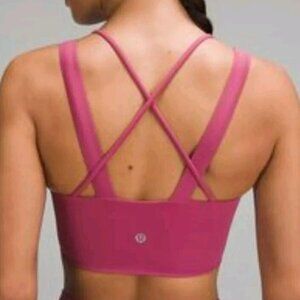 Lululemon Like a Cloud Longline Bra *Light Support, D/DD Cup Moss Rose Size 10